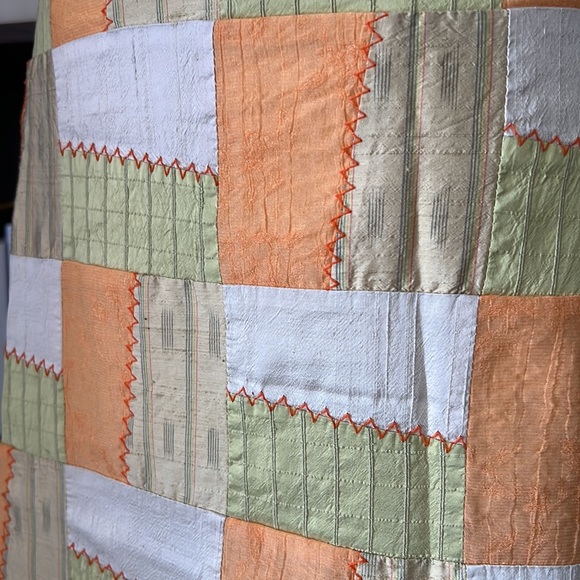 Vintage Canvas Backs Pastel Patchwork Midi Skirt - Picture 3 of 6